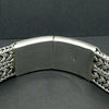 Large Mans Size Bracelets | Woven |  925 Sterling Silver   Flat Cross Section | Strong Push Pull Clasp | Masculine style with a touch of class | Crystal Heart Melbourne Australia since 1986
