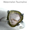 Watermelon Tourmaline Ring | Polished Slice | Raw Edges | 925 Sterling Silver Band | US Size 9 | AUS Size R1/2 | Star Stone Virgo Gemini Libra Taurus | Genuine Gems from Crystal Heart Melbourne Australia since 1986