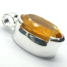 Load image into Gallery viewer, Citrine Pendant | Very Large Faceted Oval | Natural Gemstone | 925 Sterling Silver | Besel Set |  US Size 8.5 | AUS Size Q1/2 |  Abundant Energy | Repel Negativity | Positive Healing Energy | Aries Gemini Leo Libra | Genuine Gems from Crystal Heart Melbourne Australia  since 1986
