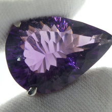 Load image into Gallery viewer, Amethyst Ring | Faceted Teardrop Gemstone | AAA Grade | Deep cut | Special fancy cut on reverse | 925 Sterling Silver | US Size 8 | AUS Size P1/2 | Mesmerising Beauty | Quality Silver Work | Genuine Gems from Crystal Heart Melbourne Australia since 1986