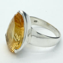 Load image into Gallery viewer, Citrine Ring | Faceted Teardrop | 925 Sterling Silver | Besel Set |  US Size 9 | AUS Size R1/2 | Natural Unheated stones, flawless, constant colour  | Abundant Energy Repel Negativity | Engender Confidence | Aries Gemini Leo Libra | Genuine Gems from Crystal Heart Melbourne Australia  since 1986