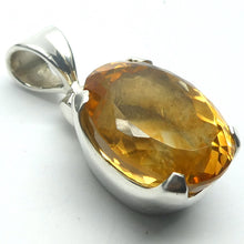 Load image into Gallery viewer, Citrine Pendant | Faceted Oval | Natural Gemstone | 925 Sterling Silver | Besel Set |  Abundant Energy | Repel Negativity | Positive Healing Energy | Aries Gemini Leo Libra | Genuine Gems from Crystal Heart Melbourne Australia  since 1986