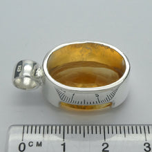 Load image into Gallery viewer, Citrine Pendant, Large Faceted Oval, 925 Silver K1