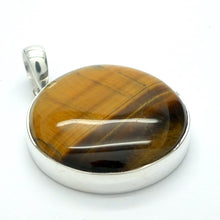 Load image into Gallery viewer, Tiger Eye Pendant | Good Chatoyancy |  Cabochon | 925 Sterling Silver | Bezel Set | Stimulate Mental &amp; Emotional focus | study | Sports | Mind Body Integration | Health | Genuine Gems from Crystal Heart since 1986