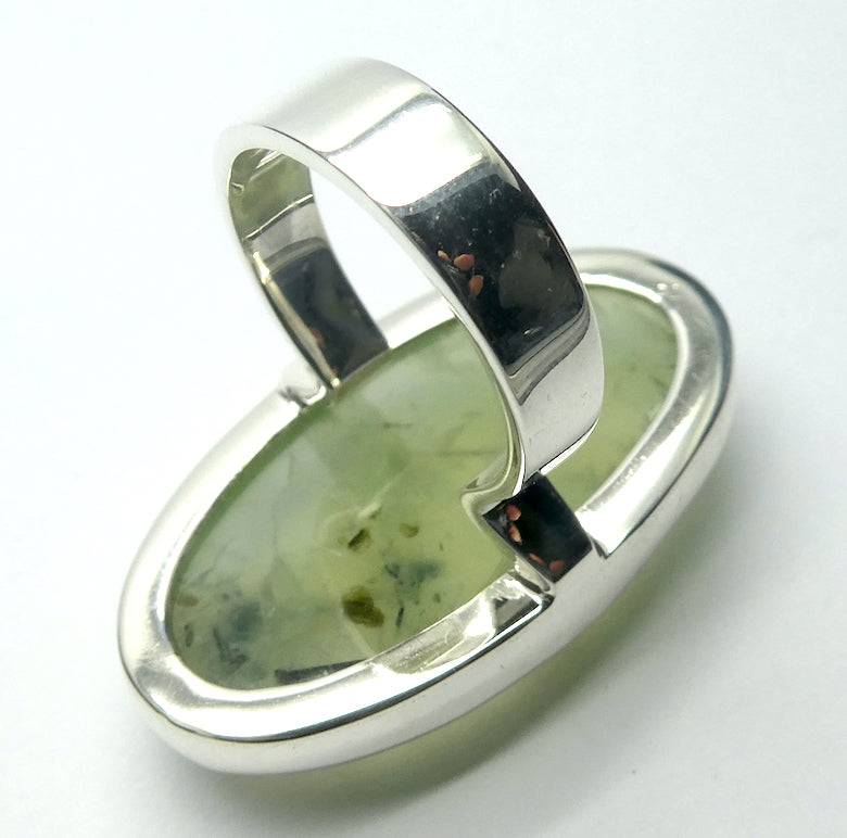 Prehnite Ring, Cabachon Oval, 925 Silver s1