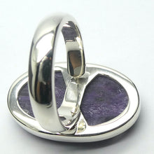 Load image into Gallery viewer, Charoite Ring Oval Cabochon | 925 Sterling silver | Adjustable US Size 7 to 8 | Awaken Spiritual Powers | Courage on the Path | Genuine Gemstones from Crystal Heart Melbourne Australia since 1986
