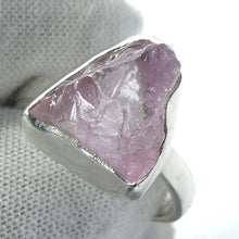 Load image into Gallery viewer, Kunzite Ring | Gemmy Nugget | Good colour &amp; Transparency | 925 Sterling Silver | Bezel Set | US Size 5 | AUS Size J1/2 | Wisdom of the Heart | Taurus Scorpio Leo | Genuine Gems from Crystal heart Melbourne Australia since 1986