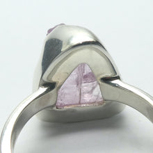 Load image into Gallery viewer, Kunzite Ring | Gemmy Nugget | Good colour &amp; Transparency | 925 Sterling Silver | Bezel Set | US Size 5 | AUS Size J1/2 | Wisdom of the Heart | Taurus Scorpio Leo | Genuine Gems from Crystal heart Melbourne Australia since 1986