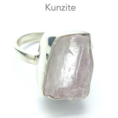 Kunzite Ring | Gemmy Nugget | Good colour & Transparency | 925 Sterling Silver | Bezel Set | US Size 7 | AUS Size N1/2 | Wisdom of the Heart | Taurus Scorpio Leo | Genuine Gems from Crystal heart Melbourne Australia since 1986