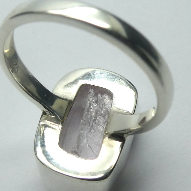 Kunzite Ring | Gemmy Nugget | Good colour & Transparency | 925 Sterling Silver | Bezel Set | US Size 7 | AUS Size N1/2 | Wisdom of the Heart | Taurus Scorpio Leo | Genuine Gems from Crystal heart Melbourne Australia since 1986
