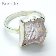Load image into Gallery viewer, Kunzite Ring | Gemmy Nugget | Good colour &amp; Transparency | 925 Sterling Silver | Bezel Set | US Size 9 | AUS Size R1/2 | Wisdom of the Heart | Taurus Scorpio Leo | Genuine Gems from Crystal heart Melbourne Australia since 1986