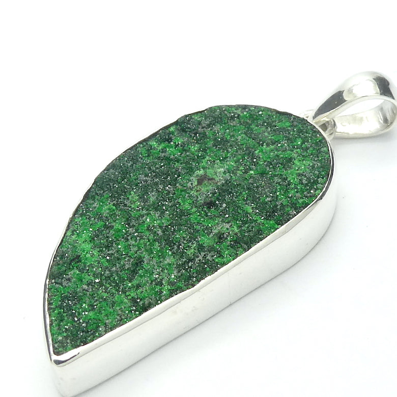 Uvarovite Cluster Pendant | Vivid Green Well Defined Small Crystals | 925 Sterling Silver | Rare Green Garnet | Genuine Gems from Crystal Heart Melbourne Australia since 1986