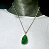 Uvarovite Garnet Drusy Pendant, Vivid Green, 925 Silver, s3