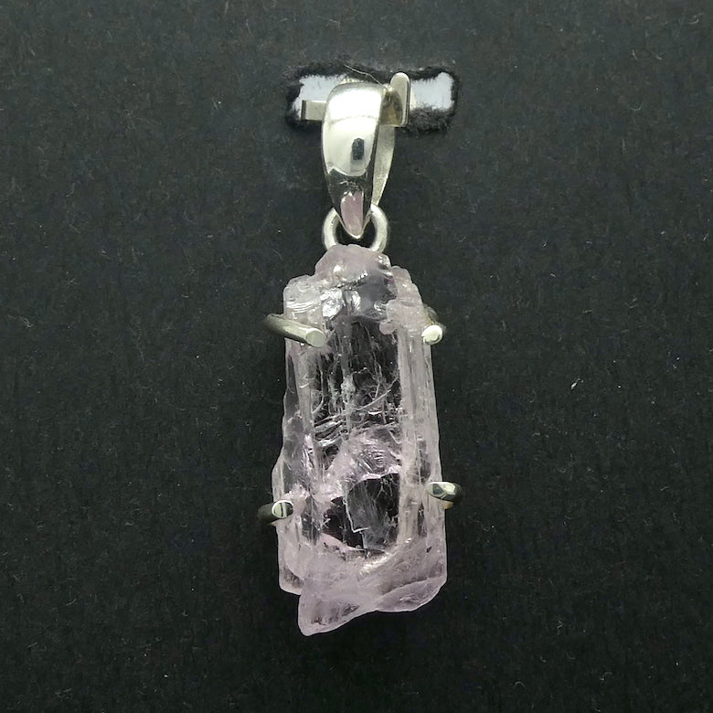 Kunzite Pendant | Pink Spodumene | Raw Crystal | Very clear transparency | 925 Sterling Silver | Wisdom of the Heart | Protection | Passion | Genuine gems from Crystal heart Melbourne Australia since 1986