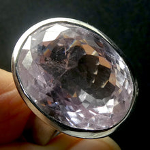 Load image into Gallery viewer, Kunzite Ring, Faceted Oval, Large, 925 Silver, US Size 7.75