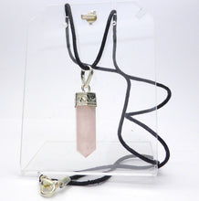 Load image into Gallery viewer, Rose Quartz Pendant | Silver Plated Point