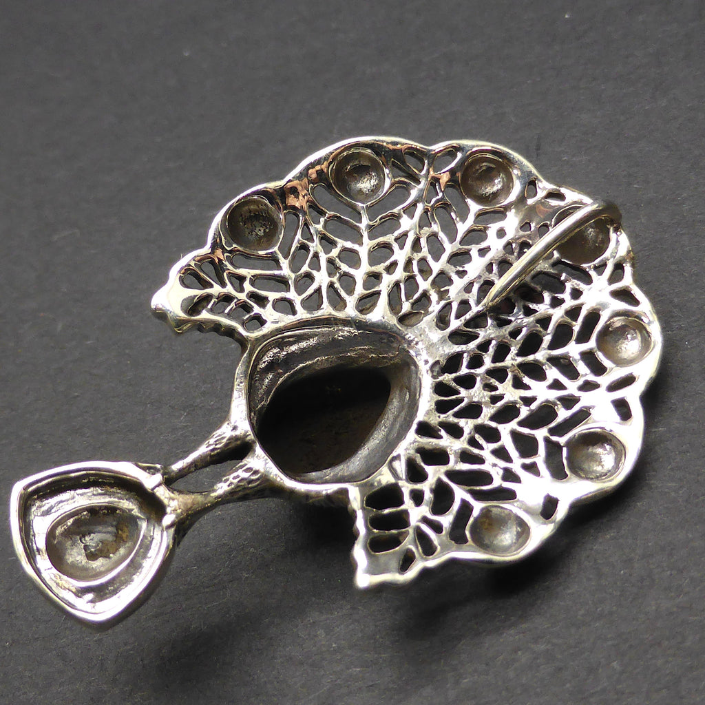 Peacock Pendant in 925 Sterling Silver |Nice Detail | Crystal Heart Melbourne Australia since 1986