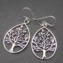 Load image into Gallery viewer, Earrings Tree in blossom | 925 Sterling silver | Set in Tear drop Frame | Nice Detail | Crystal Heart Melbourne Australia since 1986