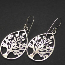 Load image into Gallery viewer, Earrings Tree in blossom | 925 Sterling silver, Drop 35 mm | Tear drop shape | Australian Supplier | Melbourne Australia