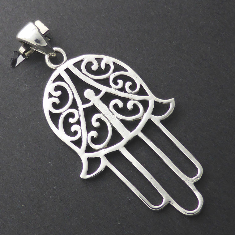 Hamsa hand Pendant, 925 Silver