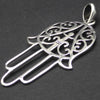 Hand of Hamsa Pendant | 925 Sterling Silver | drop 50 mm | Hand of Miriam | Hand of Mary | Crystal Heart Melbourne Australia since 1986