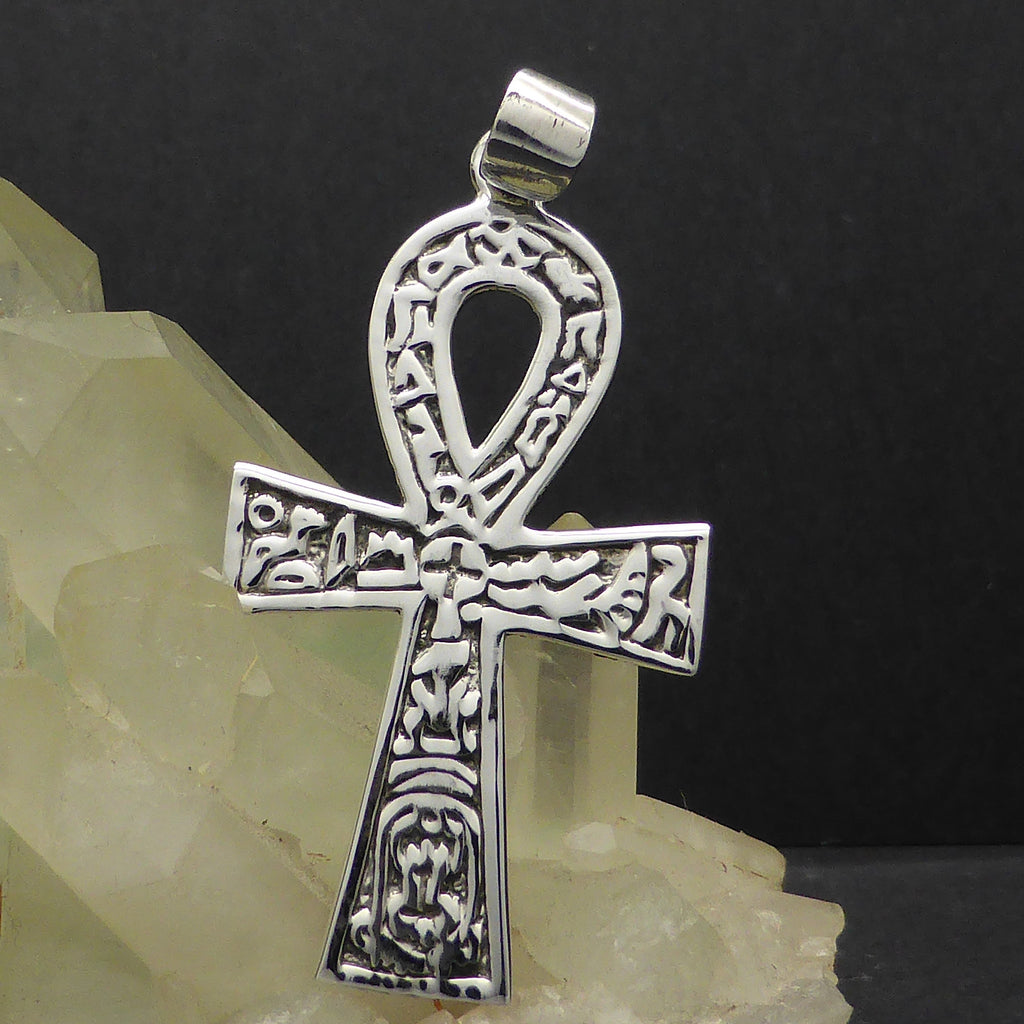 Ankh Pendant | 925 Sterling Silver | Ancient Egyptian symbol of Life, Fertility, Eternity |  Positive Affirmations | Crystal Heart Melbourne Australia since 1986