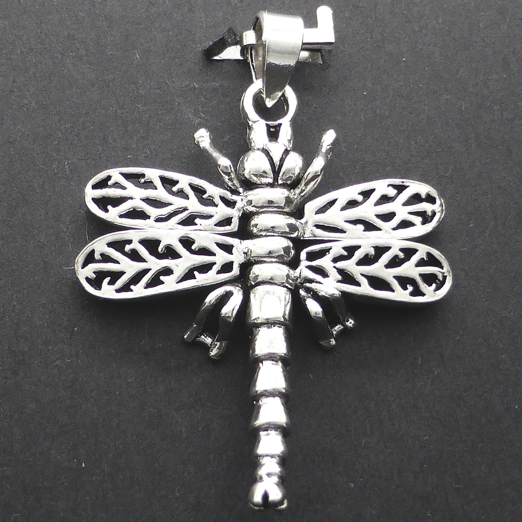 Dragonfly Pendant | 925 Sterling Silver | Moving wings | Transformation Symbol | Crystal Heart Melbourne Australia since 1986