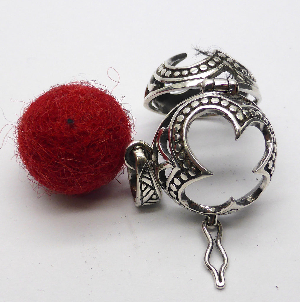 Locket Ball Open | 925 Sterling Silver | Pomander | Scent Balls | Aromatherapy Jewelry | Medieval Times Pomanders |Crystal Heart Melbourne Australia since 1986