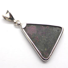 Load image into Gallery viewer, Eudialyte Pendant | Red Crystals in Matrix l Triangular Cabochon I 925 Sterling Silver | Heart Centred Courage | Spiritual Warrior | Vitality | Aries | Genuine Gems from Crystal Heart Melbourne Australia since 1986