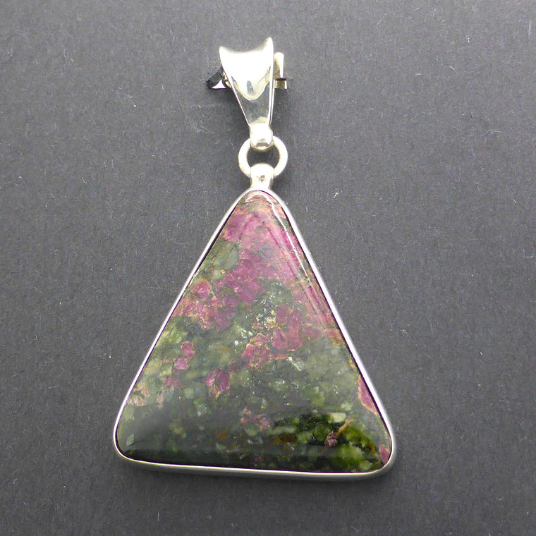 Eudialyte Pendant Triangular Cabochon, 925 Silver