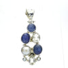 Pendant Blue Sapphire Pearl & Rock Crystal | 925 sterling Silver | Gemini Starstone | Crystal Heart Melbourne Australia since 1986