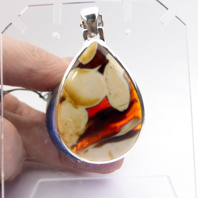 Peanut Wood Pendant Oval Cab | 925 Sterling Silver  | West Australia Stone | Crystal Heart Melbourne Australia since 1986