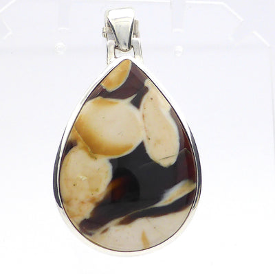 Peanut Wood Pendant Oval Cab | 925 Sterling Silver  | West Australia Stone | Crystal Heart Melbourne Australia since 1986