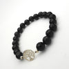 Black Onyx Gemstone Charm Bracelet | Tree of Life or Pentacle in 925 Sterling Silver | Crystal Heart Melbourne Australia since 1986