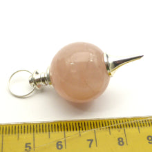Load image into Gallery viewer, Rose Quartz Ball Pendant | Silver Plated | Emotional Centre | Crystal Heart Melbourne Australia since 1986 