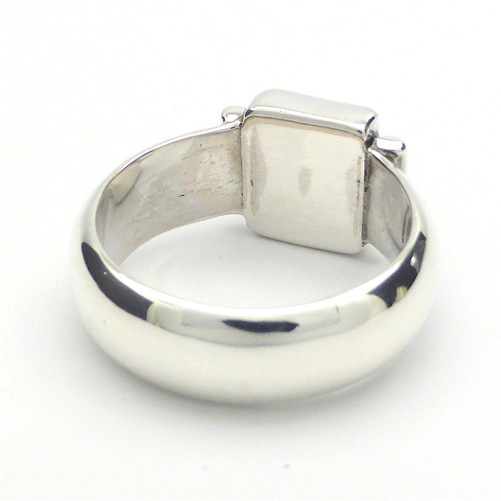 Ring Tiger Eye Oblong 925 Silver Large Size | Unisex | Wide Solid Band | Crystal Heart Melbourne Australia since 1986
