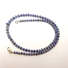 Load image into Gallery viewer, Tanzanite Necklace Faceted Beads | 925 Sterling Silver Findings &amp; Spacer Beads | Transforms stress into Joy with Beauty  | Mt Kilimanjaro | Crystal Heart Melbourne Australia since 1986