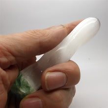 Load image into Gallery viewer, Wand Selenite Twist with Fluorite