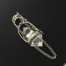 Load image into Gallery viewer, Clear Quartz Pendulum | Garnet | Tool for Intuition | Loving and Centering | Crystal Heart Melbourne Australia since 1986