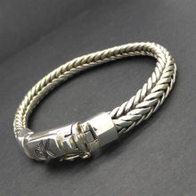 Load image into Gallery viewer, Bracelet 925 Sterling Silver Snake Chain | Oval Cross Section | Strong Push Pull Clasp | Masculine style with a touch of class | Crystal Heart Melbourne Australia since 1986