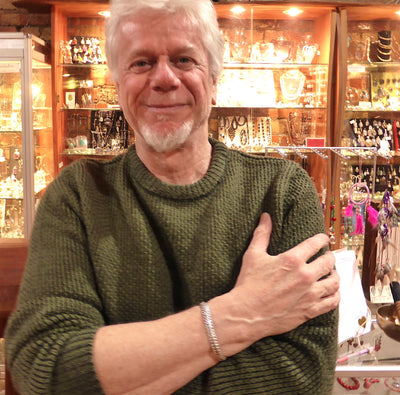 Bracelet 925 Sterling Silver Snake Chain | Oval Cross Section | Strong Push Pull Clasp | Masculine style with a touch of class | Crystal Heart Melbourne Australia since 1986