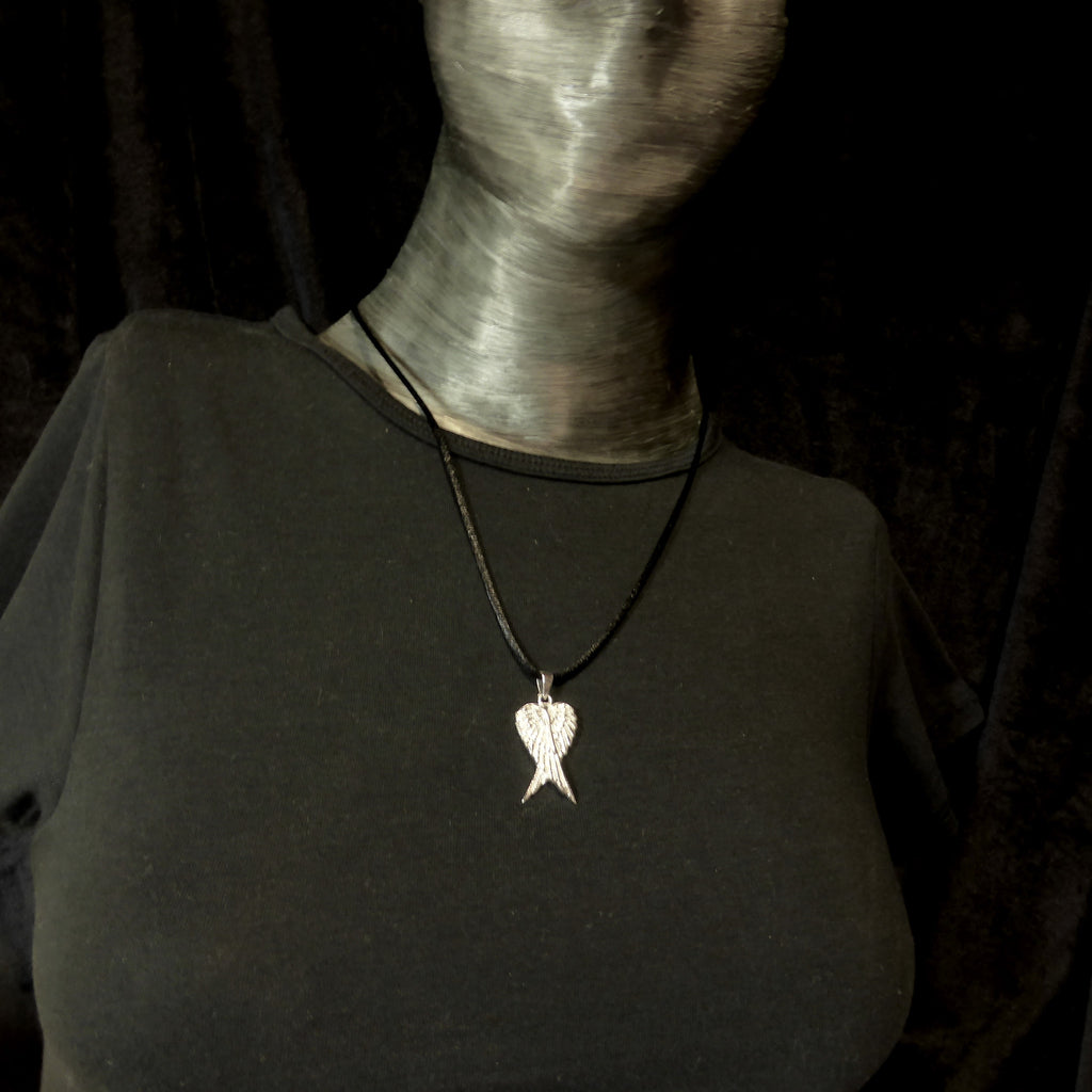 Pendant Angel Wings | 925 Sterling Silver | Beautiful angelic Proportions | Crystal Heart Melbourne Australia since 1986
