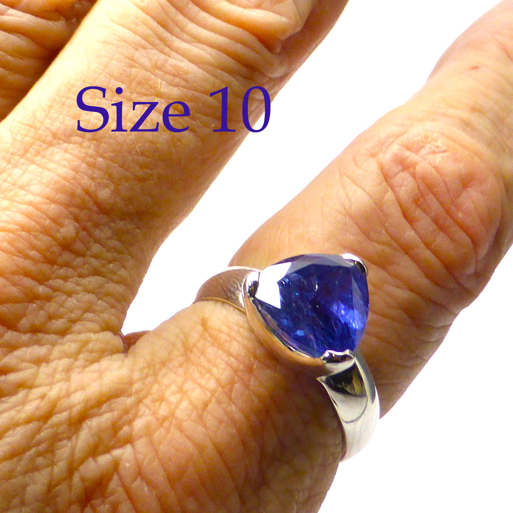 Tanzanite Ring Trillium | 925 sterling Silver | Size 10 | Spiritual Superlative | Authentic stone from Tanzania | Mt Kilimanjaro | Crystal Heart Melbourne Australia since 1986
