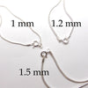Snake Chains 1.2 mm | 925 Sterling Silver| lengths 40 cm | 45 cm | 50 cm | 55 cm | 60cm | 65 cm | 70 cm | Crystal Heart Melbourne Australia since 1986