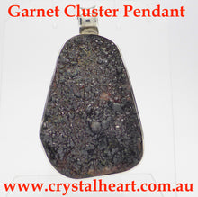 Load image into Gallery viewer, Natural Garnet Druse Pendant with Tree of Life  | 925 Sterling Silver | Rare Garnet Cluster | Reversible | Crystal Heart Melbourne Australia since 1986