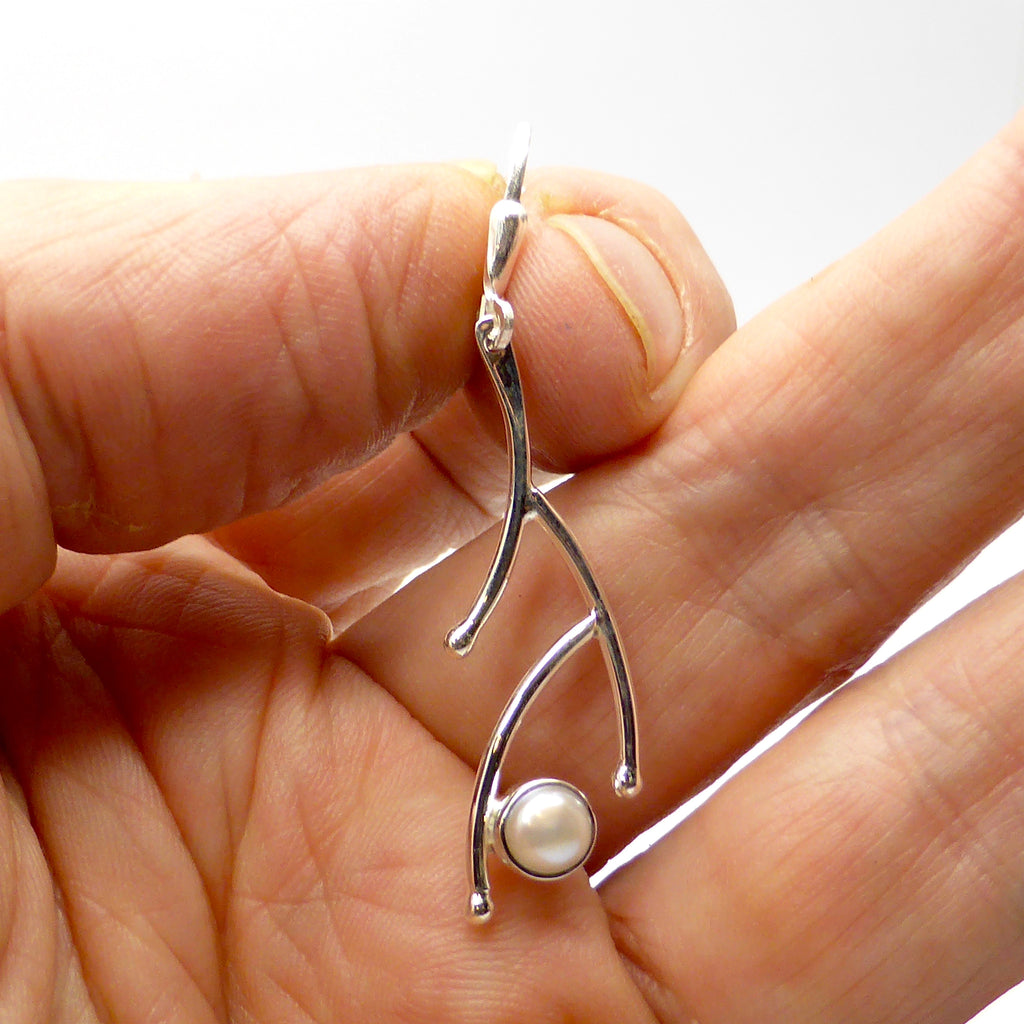 Freshwater Pearl Earring | 925 Sterling Silver | Stylish Branch Design | Lever Hooks | Crystal Heart Melbourne since 1986