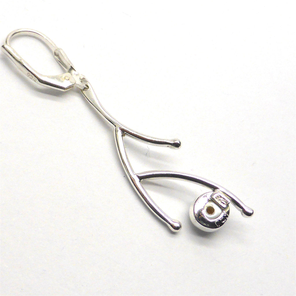 Freshwater Pearl Earring | 925 Sterling Silver | Stylish Branch Design | Lever Hooks | Crystal Heart Melbourne since 1986