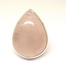Load image into Gallery viewer, Rose Quartz Ring Large Teadrop Cabochon | 925 Sterling silver | US Size 7 | Star Stone Taurus Libra | Crystal Heart Melbourne since 1986