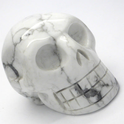 Skull | White Howlite | Hand Carved Gemstone | deeper spiritual meanings | Crystal Heart Melbourne Australia since 1986