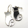 Earring Black Onyx Cat | 925 Sterling Silver | Authentic Stones | Crystal Heart Melbourne Australia since 1986